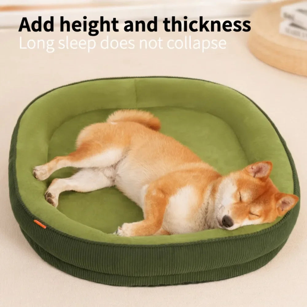 Warm Plush Pet Bed for Small Dogs & Cats, Washable
