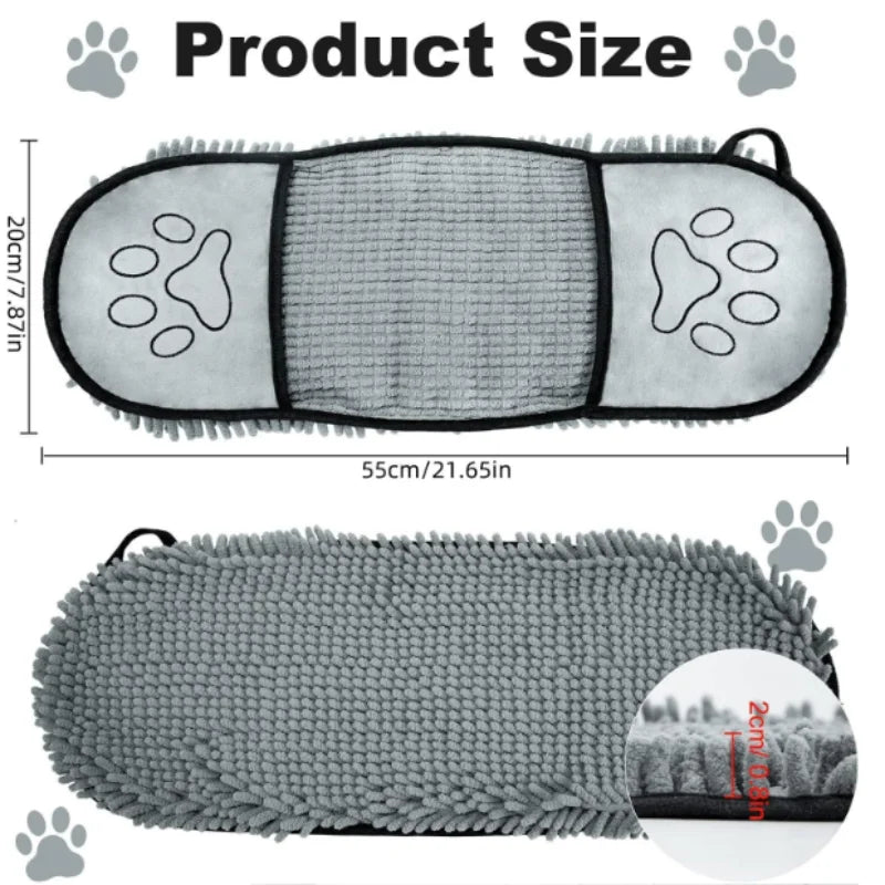 Super Absorbent Quick Dry Pet Towel , Soft Dog Bath Robe /Convenient Cat Bath Towel
