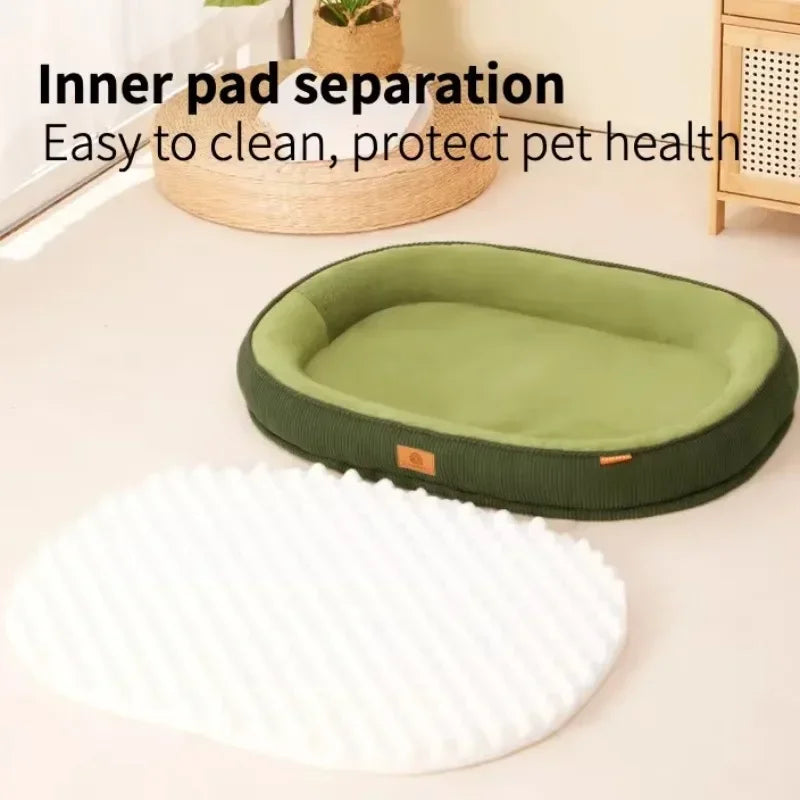 Warm Plush Pet Bed for Small Dogs & Cats, Washable