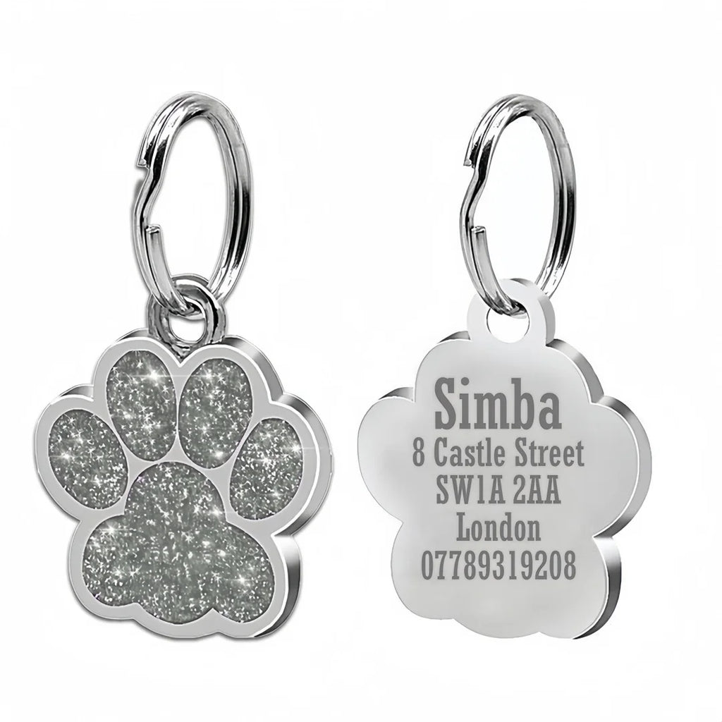 Engraved Puppy Pet ID Name Collar Tag