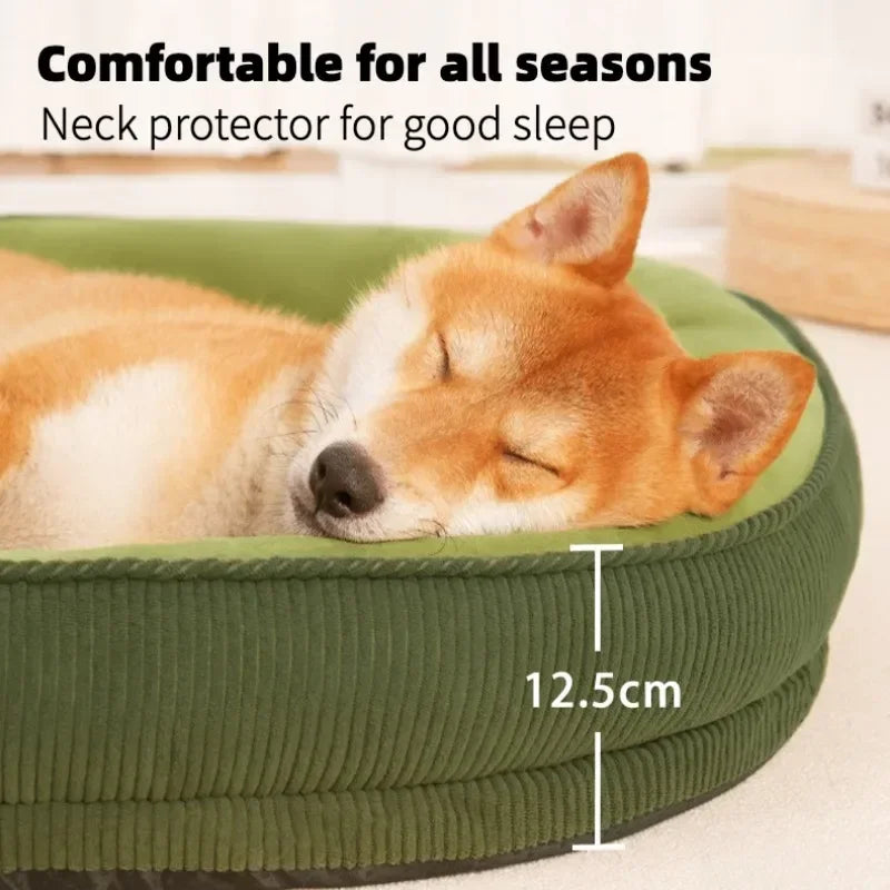 Warm Plush Pet Bed for Small Dogs & Cats, Washable