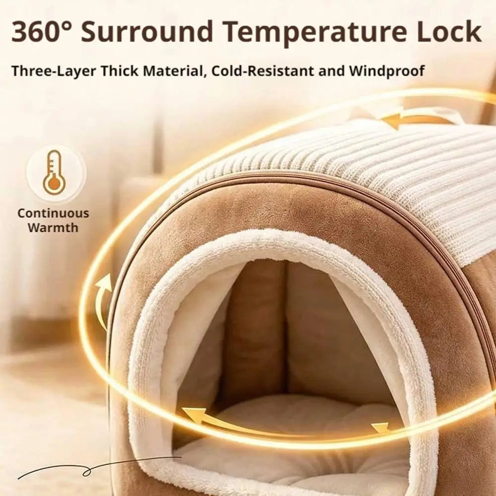 Foldable Pet House Removable Washable Cat Bed Indoor Warm Doghouse ﻿