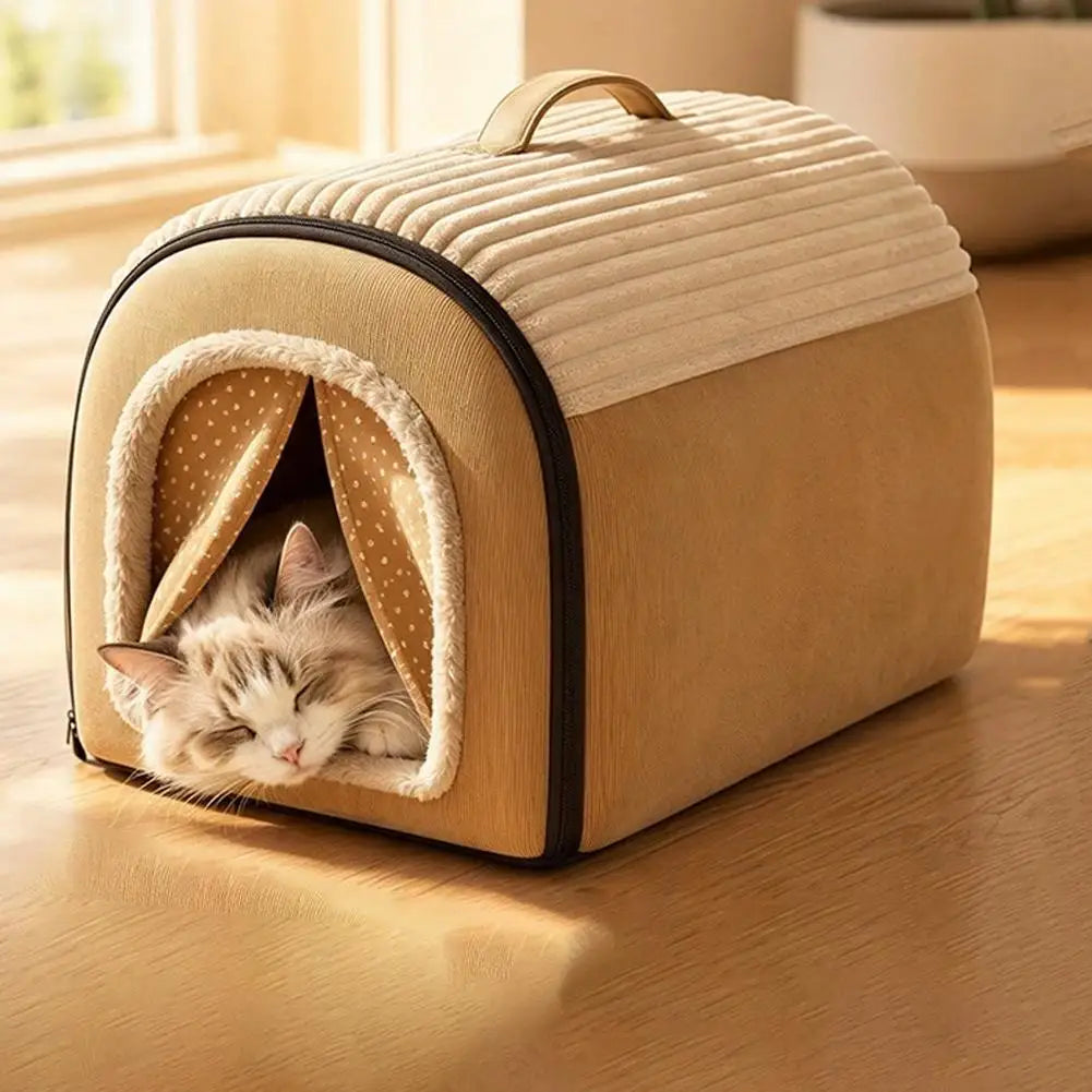 Foldable Pet House Removable Washable Cat Bed Indoor Warm Doghouse ﻿