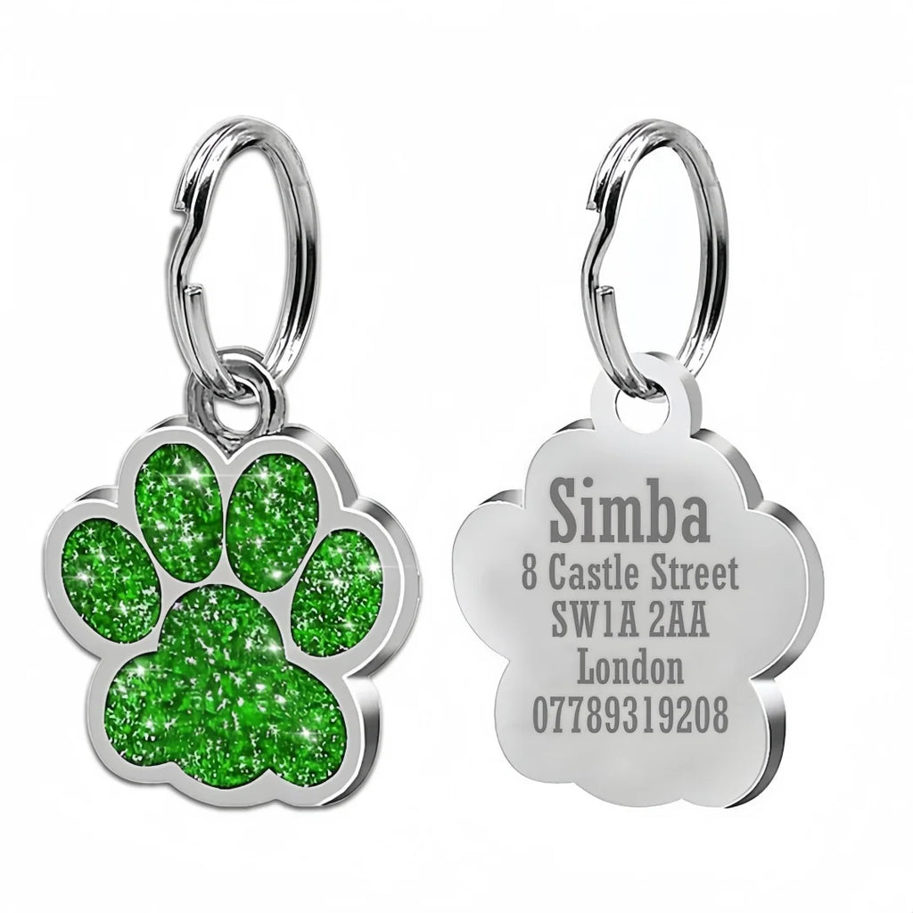 Engraved Puppy Pet ID Name Collar Tag