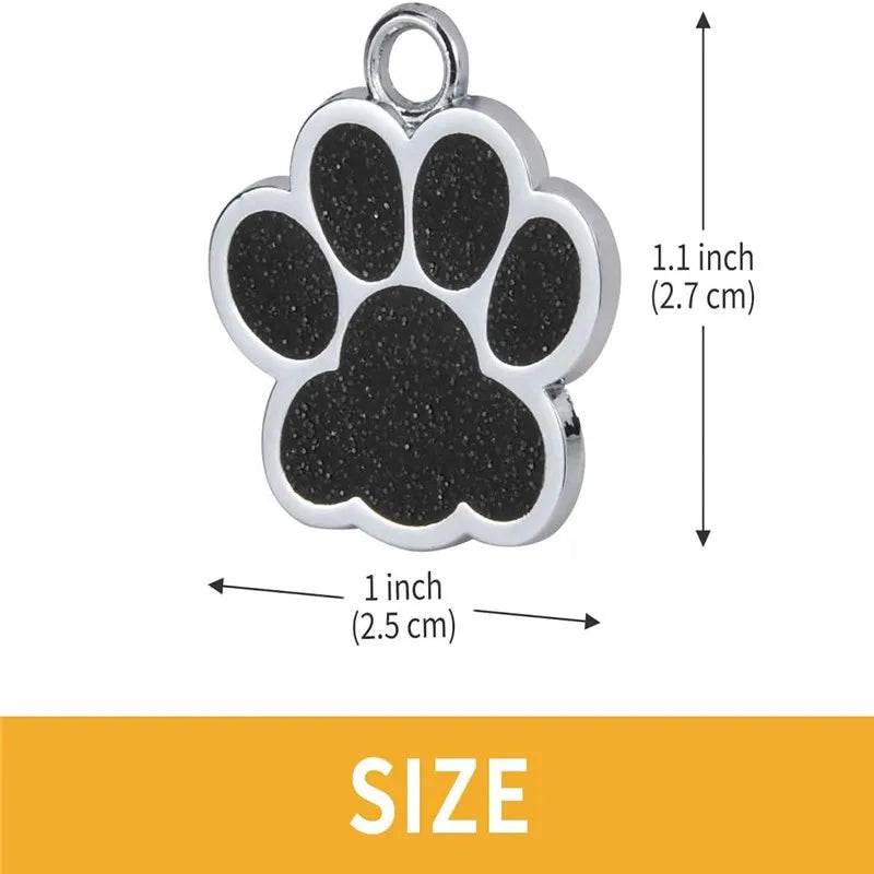Engraved Puppy Pet ID Name Collar Tag