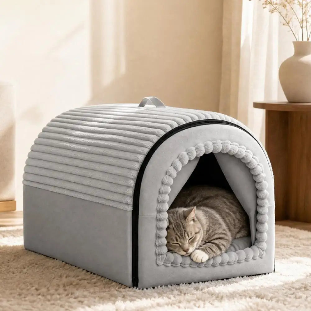 Foldable Pet House Removable Washable Cat Bed Indoor Warm Doghouse ﻿