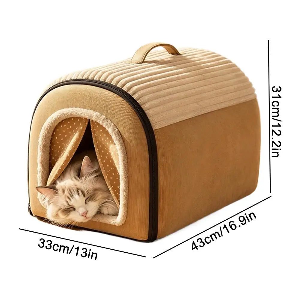 Foldable Pet House Removable Washable Cat Bed Indoor Warm Doghouse ﻿